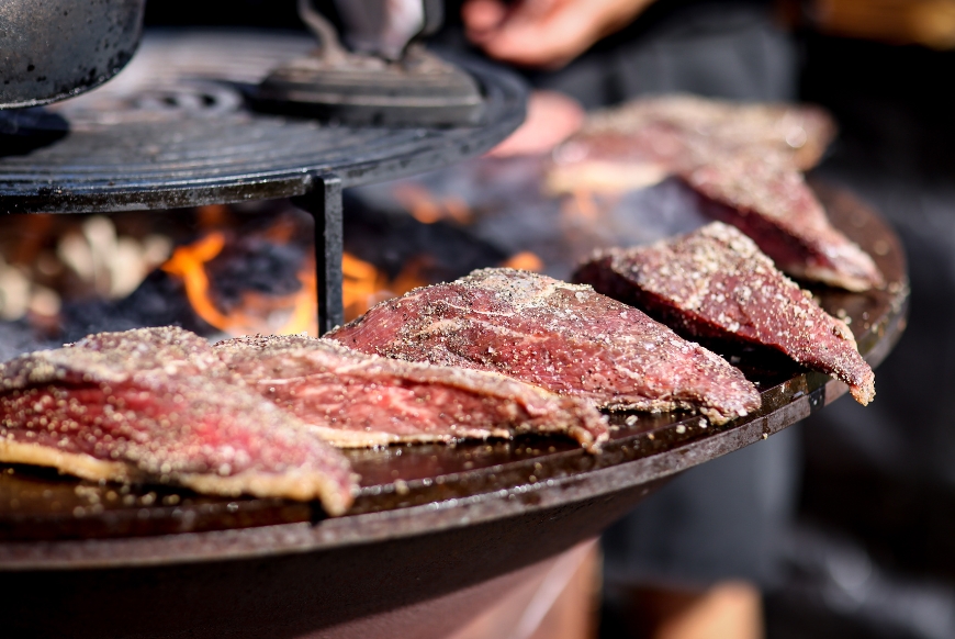 Steak on the grill